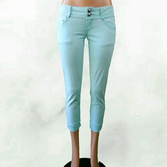 light turquoise jeans